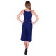 Navy Blue,Sleeveless, Knee Length Wide Cut Leg, Jumpsuit For Ladies By John Zack