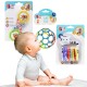 Zestaw niemowlęcy 2x grzechotka + gumowa kula, zabawki edukacyjne BamBam