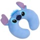Stitch Disney Poduszka podróżna rogal z uszami niebieska, miękka 32x32 cm