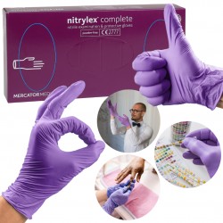 Lawendowe rękawiczki nitrylowe NITRYLEX Complete 100szt
