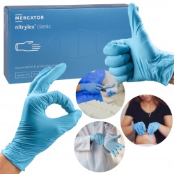 Niebieskie rękawiczki nitrylowe bezpudrowe NITRYLEX 100szt