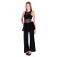 Black, Sheer Fishnet Inserts, Sleeveless, Cut Out Sides Jumpsuit For Ladies By John Zack