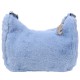 DISNEY Stitch Plüsch Baguette Umhängetasche, blau 25x7x17 cm