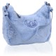 DISNEY Stitch Bolso bandolera de felpa, azul 25x7x17 cm