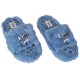 Stitch Niebieskie, damskie papcie/kapcie, futrzane obuwie domowe
