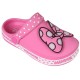 Myszka Minnie Disney Różowe croksy/klapki dla dziewczynki, świecąca kokarda
