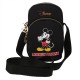 Mickey Mouse Disney Bolso/saco negro, elementos dorados 12x18x6 cm