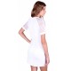 Cream, Semi Sheer Short Sleeved, Crew Neck Mini Dress By Angeleye