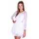 White, Floral Lace, Mesh Long Sleeved Mini Dress by John Zack