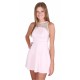 Light Pink, Sheer Mesh Inserts, Fit And Flare Style Mini Dress By John Zack