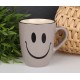 Szary kubek ceramiczny z uśmiechem 330ml
