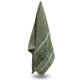 Zielony ręcznik bawełniany z ozdobnym haftem, ręcznik kąpielowy liście 70x135 cm