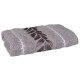Cappucino ręcznik bawełniany z ozdobnym haftem, ręcznik kąpielowy liście 70x135 cm