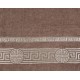 Brązowy ręcznik bawełniany z ozdobnym haftem, egipski wzór 48x100 cm