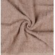 Brązowy ręcznik bawełniany ze złotym haftem, ręcznik kąpielowy 48x100 cm