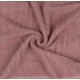 Różowy ręcznik bawełniany ze złotym haftem, ręcznik kąpielowy 48x100 cm