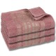 Różowy ręcznik bawełniany ze złotym haftem, ręcznik kąpielowy 70x135 cm