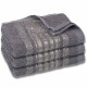 Szary ręcznik bawełniany ze złotym haftem, ręcznik kąpielowy 48x100 cm