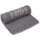 Szary ręcznik bawełniany ze złotym haftem, ręcznik kąpielowy 70x135 cm