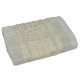 Miętowy ręcznik bawełniany ze złotym haftem, ręcznik kąpielowy liście 70x135 cm