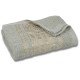 Miętowy ręcznik bawełniany ze złotym haftem, ręcznik kąpielowy liście 70x135 cm