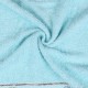 Błękitny ręcznik bawełniany z ozdobnym haftem, szary haft 48x100 cm