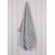 Szary ręcznik bawełniany z ozdobnym haftem, ręcznik kąpielowy 70x135 cm