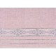 Liliowy ręcznik bawełniany z ozdobnym haftem, szary haft, ręcznik kąpielowy 70x135 cm