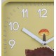 Jeżyk zegar ścienny analogowy, kwadratowy zegar dla dzieci 20,2x20,2 cm