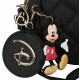 Myszka Mickey Disney Czarna, okrągła torebka na ramię, zawieszka 16x6x16 cm
