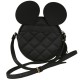 Myszka Mickey Disney Czarna, okrągła torebka na ramię, zawieszka 16x6x16 cm