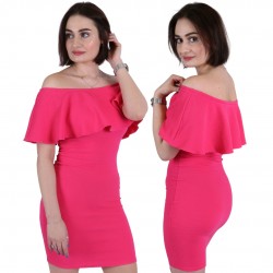 ASOS Różowa sukienka mini odkryte ramiona