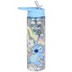 Stitch Disney Műanyag palack/üveg szívószállal, átlátszó, 550ml