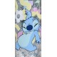 Stitch Disney Plastflaska med Sugrör, Glitter Transparent 550ml