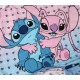 Literie Disney Stitch et Andzia, ensemble de literie bleu et rose en coton 200x200 cm