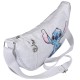 Disney Stitch Szara melanżowa torebka bagietka na ramię, srebrne elementy 33x7x18cm