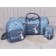 Stitch Disney Niebieski, mały plecak, skórzany plecak 33x11x25cm