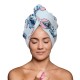 Stitch Disney Niebieski turban, bawełniany ręcznik do włosów