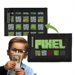 Pixel Game Chłopięcy portfel, portfel na rzep dla dziecka