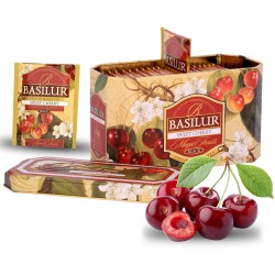 BASILUR SWEET CHERRY czarna herbata cejlońska w saszetkach, w ozdobnej puszce 20x2 g