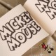 Myszka Mickey Disney Damskie klapki beżowe, gumowe