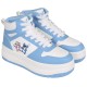Stitch Disney Damskie sneakersy wysokie, niebiesko-białe buty sportowe
