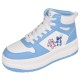 Stitch Disney Damskie sneakersy wysokie, niebiesko-białe buty sportowe