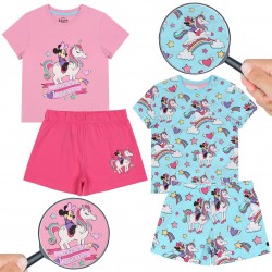 Myszka Minnie Disney piżama dla dziewczynki, letnia, bawełniana piżama na krótki rękaw 2szt.