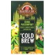 BASILUR Cold Brew - Owocowa herbata bezkofeinowa z aromatem marakui i cytrusów, herbata na zimno w saszetkach 20 x 2 g