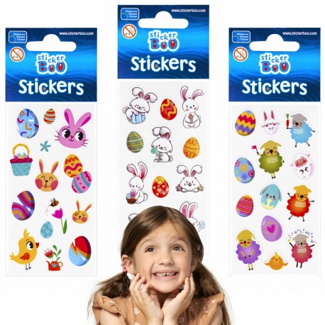 Set de pegatinas de Pascua de colores, pegatinas para niños