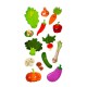 Zestaw kolorowych naklejek radosne warzywa, naklejki dla dzieci