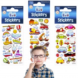 Set de pegatinas de vehículos, pegatinas de colores para niños