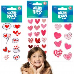 Pegatinas de colores corazón, set de pegatinas para niños