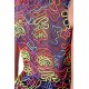 Black, Multicolour Ribbon Design, Deep V-neck, Mini Skater Dress By John Zack
